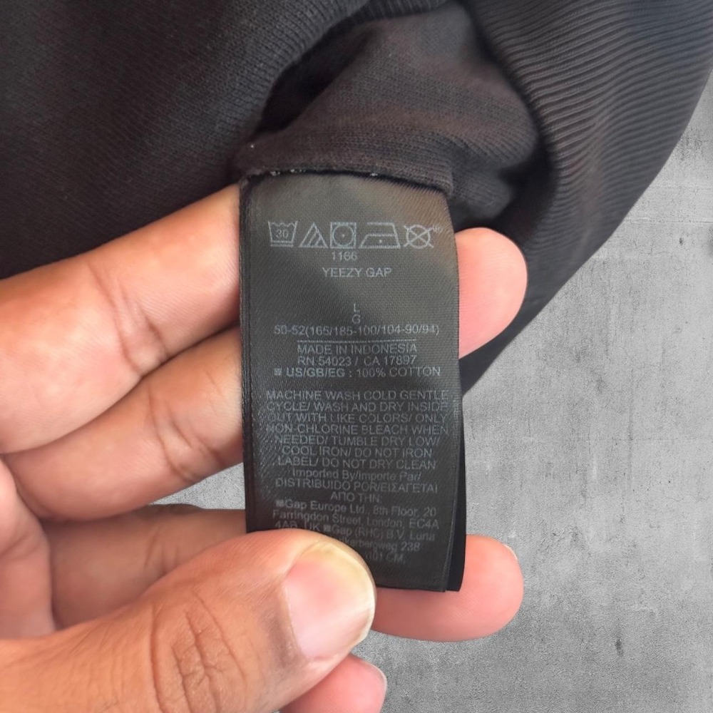 Yeezy Gap LA H18 oversized mainline black hoodie size L - Picture 4 of 7